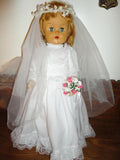 Original 1950's Reliable Canada Bridal Doll 22" Voice Box All Clothing Walking