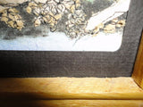 Original Artwork Stitched Art Flannel Fabric Signed by the Artist Gail P. Framed