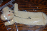 Antique 1960s Germany Mohair Bottle Bear Bag or Pencil Case Zippered Rare MIB