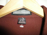 Norris Hannibal Mens Short Sleeve Brown Shirt Sz L Flower Front Panels RARE