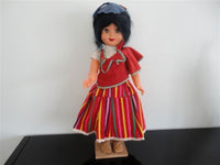 Madeira Portugal Antique 1960s Doll in Traditional Costume 17 inch Souvenir