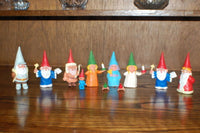 David The Gnome Set of 11 Rubber Toy Figures Religious St Nicholas