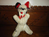 Antique Silk Plush Dalmatian Dog Felt Tongue Wire Posable Google Eyes 11 inch