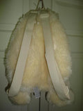 Aurora Polar Bear Furry Plush Backpack School Bag Handmade 18 inch