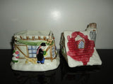 Fitz & Floyd A Dickens Christmas Candy Box & Lid 1988