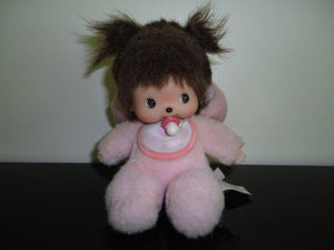 Sekiguchi Japan BEBICHHICHI Monchhichi Baby Girl with Bunny Suit & Pacifier