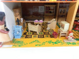 Vintage 1970s Doll House Okwa Netherlands Miniatures Dolls Furniture Complete
