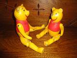 Antique Vintage Wooden Winnie the Pooh 2 Jointed Puppets Hand Painted