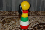 Antique 1950s Wooden Stacking Dog Toy & Windmill Wood Pulling Toys