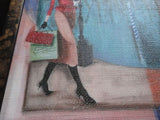 Weekends in Venice ITALY Chic Art Deco Picture Wooden Frame Fashion Woman Shops