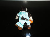 Miniature Dolls Monkey Basketball Player & Lady Bear in Bathrobe FV Toys RARE