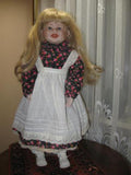 Vintage Porcelain Blonde Doll Frieda Europe 62 CM