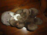 Vintage Sea Otter with Baby and Shell Stuffed Plush CUTE