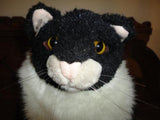 Dakin Applause BIG DADDY CAT B&W RARE Chubby Fat Plush Retired