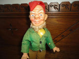 Antique Republic of Ireland Leprechaun Gnome Doll Celluloid Felt Clothing