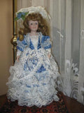 Vintage Porcelain Blonde Beatrice Princess Doll Europe 45 CM