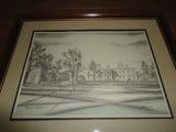 Artist Moriarity DUNDURN CASTLE Hamilton Canada Vintage Framed Art Print RARE