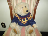 Vintage Handmade Artist One of a Kind Bear Long Snout Jointed Heavy 16 Inch