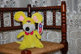 Fun Toys Luxembourg Neon Yellow Funny Mouse Plush 8 inch