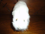 White Real Fur Polar Bear Ornament Leather Eyes