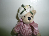 Miniature Mother Bear with Baby Girl Teddy Bear Plush 5 inch