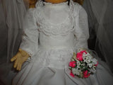 Original 1950's Reliable Canada Bridal Doll 22" Voice Box All Clothing Walking