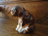 Vintage Russian Bear Brown Sitting Chubby Figurine Glossy Finish Russia Marked