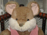 Cute Soft Mouse Girl Plush Dressed Happy Horse Holland