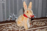 Old Antique 1950s Hermann Germany Beige Mohair Bunny Rabbit With ID