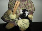 Bearington Bear MRS KNITTER PEARL CAT Handcrafted Jointed Limited Edition Retire