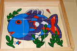 Dutch Wooden Puzzle Box Set Make Pictures Boat Bear Fish 3 Puzzles Agathan's