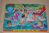 Antique Retro 1950s Jumbo Junior King Kids in Swimming Pool Puzzle 50 pcs