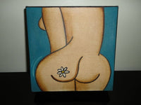 Artist Kym Brundritt Signed Original Acrylic Painting on Canvas SWEET CHEEKS