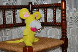 Fun Toys Luxembourg Neon Yellow Funny Mouse Plush 8 inch