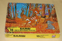 Vintage Walt Disney 15 Piece Bambi in Forest Wood Puzzle 1979 Made In England