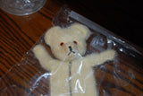 Antique 1960s Germany Mohair Bottle Bear Bag or Pencil Case Zippered Rare MIB