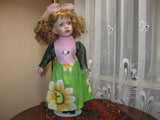 Vintage Porcelain Doll Larissa 39 CM NJSF n03542c