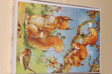 Vintage 1960s Wooden Jigsaw Puzzle 24 pieces 2 Squirrels Pleasant Animals Nr. 4