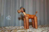 Antique Old Scandinavian Bojesen Style Wooden Poodle Dog 1950s