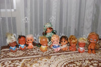 Vintage Doll Set of 10 Moodie Cuties Laughing Crying Dolls & More Lot