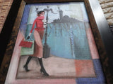 Weekends in Venice ITALY Chic Art Deco Picture Wooden Frame Fashion Woman Shops