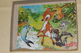 Vintage Walt Disney 15 Piece Bambi Thumper Flower Wood Puzzle 1979 Made England
