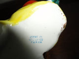 Antique Vintage Porcelain Occupied Japan Man w Instrument Planter Hand Painted