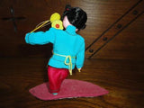 Antique Vintage Chinese Doll Figurine with Asian China String Toy