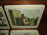 Vintage Pimpernel England 4 Place Mat Set Old English Landmark Art Scenes