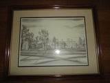 Artist Moriarity DUNDURN CASTLE Hamilton Canada Vintage Framed Art Print RARE