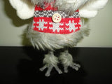 Chicken Little Stuffed Figurine Woolen Knitted Winter Outfit 9 inch