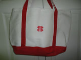 Tim Hortons Horton's TOTE BAG Canvas Red & Beige New RARE