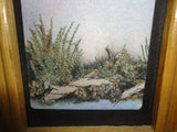 Original Artwork Stitched Art Flannel Fabric Signed by the Artist Gail P. Framed