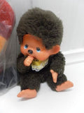 Vintage 2 Monchichi with Pacifiers & German Wool Mouse Mint in Bag